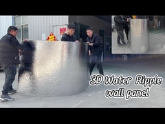 Water Ripple 3D  Decorative fireproof water ripple 3D wood plastic bamboo charcoal wall panels