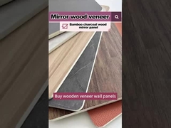 Hot Selling Product 5MM 8MM Wood Grain Wood Veneer Bamboo Charcoal PVC Wall Panel