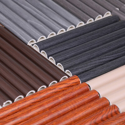 Quality  15mm Interior Decoration Wall Panel PVC Wood Plastic Arc Board factory