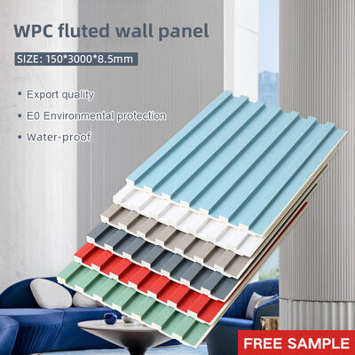 Quality  8.5mm WPC Fluted Wall Panel Waterproof Fireproof Custom Sizes factory