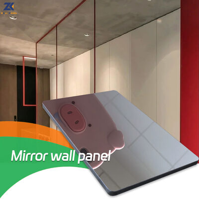 Quality  Bamboo Charcoal Carbon Crystal Panel Waterproof PETG High Gloss Mirror Wall Panel factory