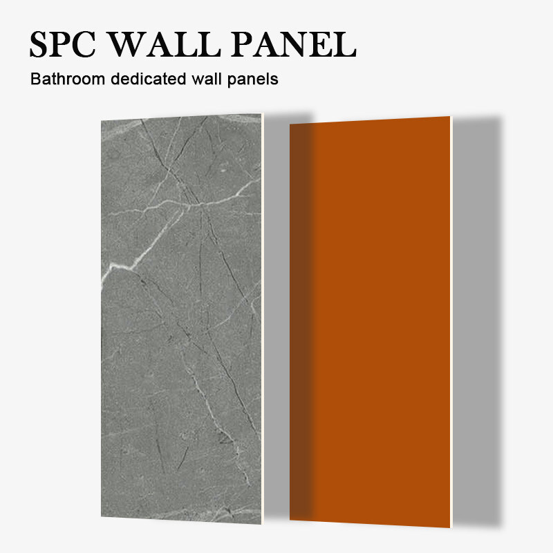 High Strength Waterproof SPC Wall Panel Tiles Modern Luxury Marble Finish Stone Plastic Composite Material
