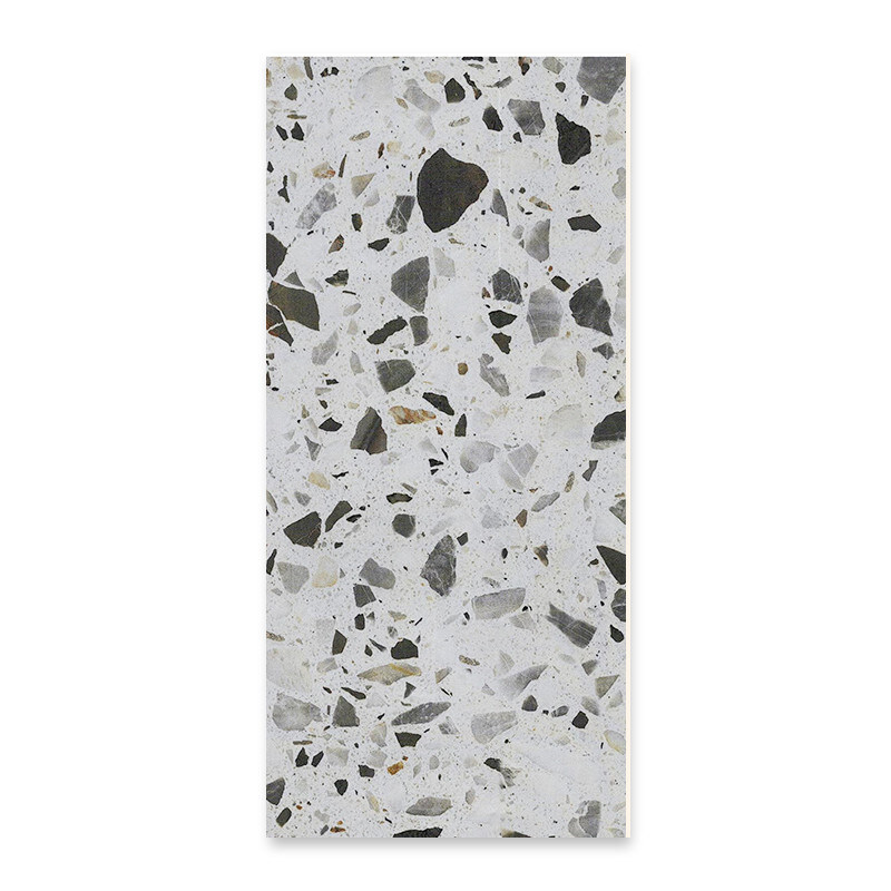 B1 Class Fireproof Spc Stone Crystal Composite Tile Morden Spc Wall Panel With Durable Waterproof Wear Resistant Layer