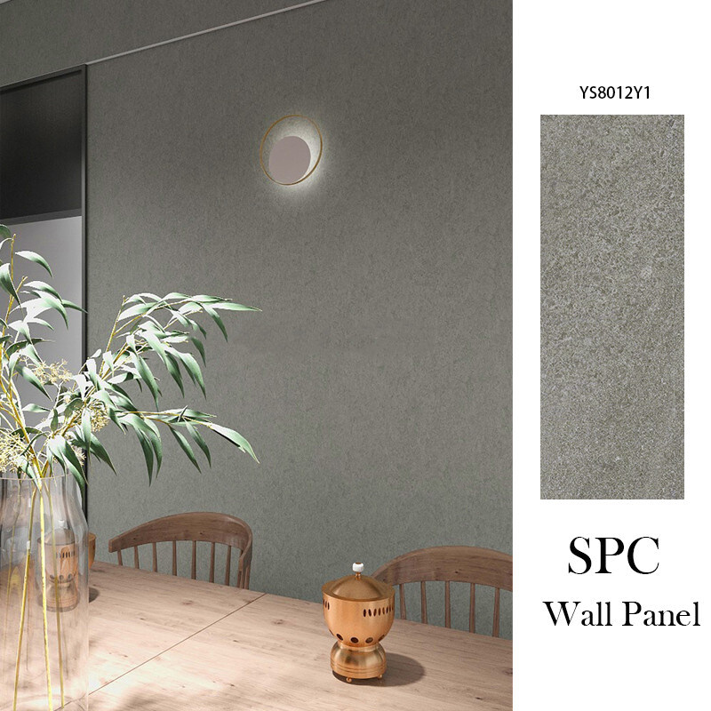 B1 Class Fireproof Spc Stone Crystal Composite Tile Morden Spc Wall Panel With Durable Waterproof Wear Resistant Layer