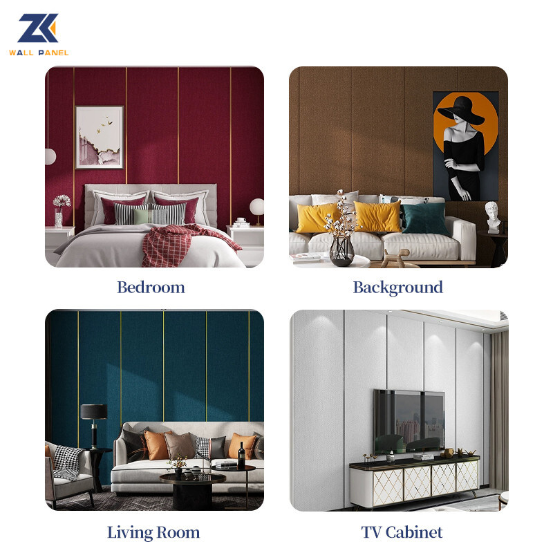 1.22m Wide Wood Veneer Bamboo Charcoal Fabric Texture 3D PVC Kitchen Wall Panels