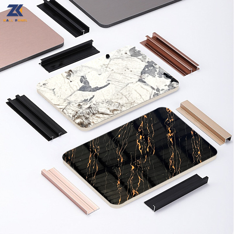 Factory Direct Sales 1.22*2.44 M PET High Gloss Marble Bamboo Charcoal Wall Panel