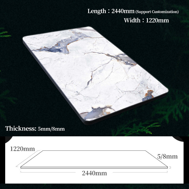 Waterproof And Easy To Install Marble Wood Veneer Panels Interior Decorative Wall Panels New Products Marble Wall Panels