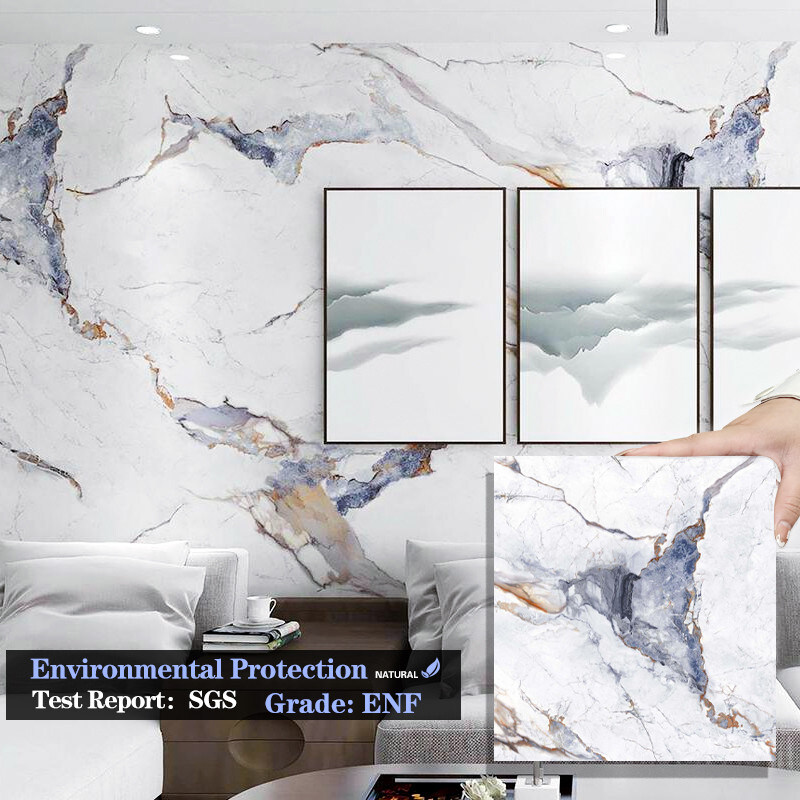 Waterproof And Easy To Install Marble Wood Veneer Panels Interior Decorative Wall Panels New Products Marble Wall Panels
