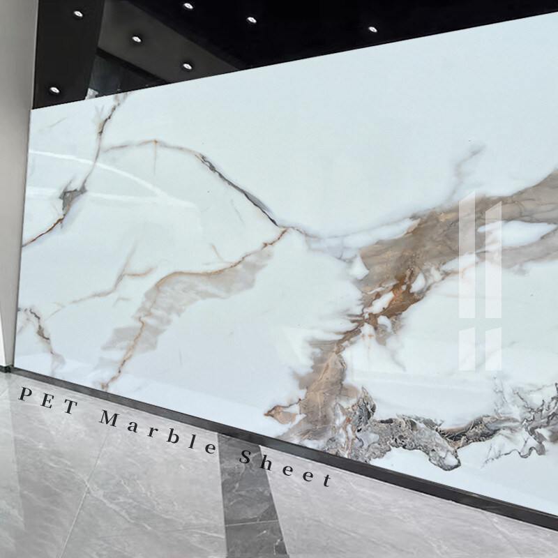 Marble Bamboo Charcoal Wood Veneer Panels Interior Decorative Marble Wall Panels