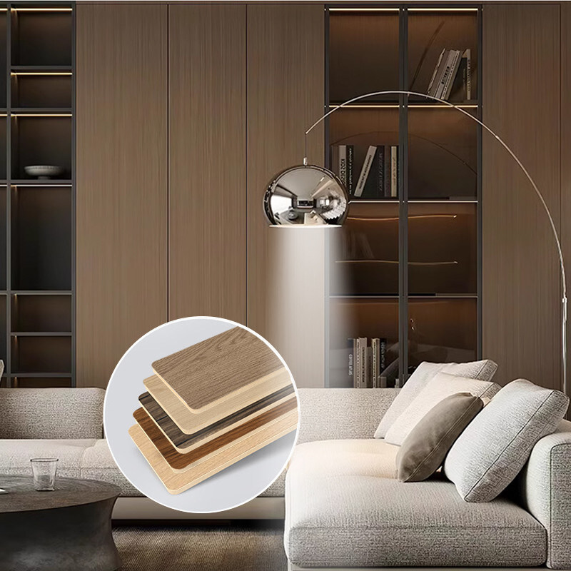 5mm Wood Grain PVC Wall Board Flexible Bamboo Charcoal Decorative Wall Panel