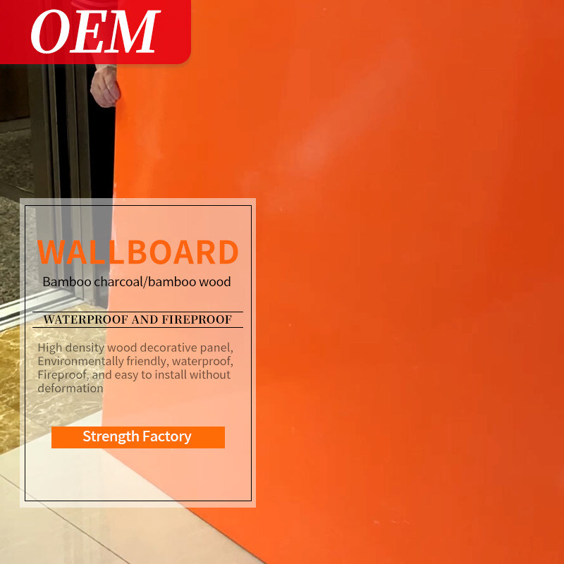 Length 2.44m 2.6m 2.8m Bamboo Charcoal Wood Skin Feeling Venner PUR Glue