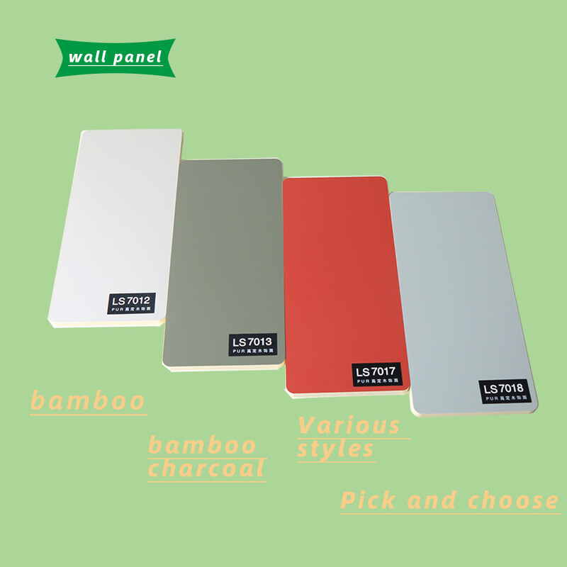 Length 2.44m 2.6m 2.8m Bamboo Charcoal Wood Skin Feeling Venner PUR Glue