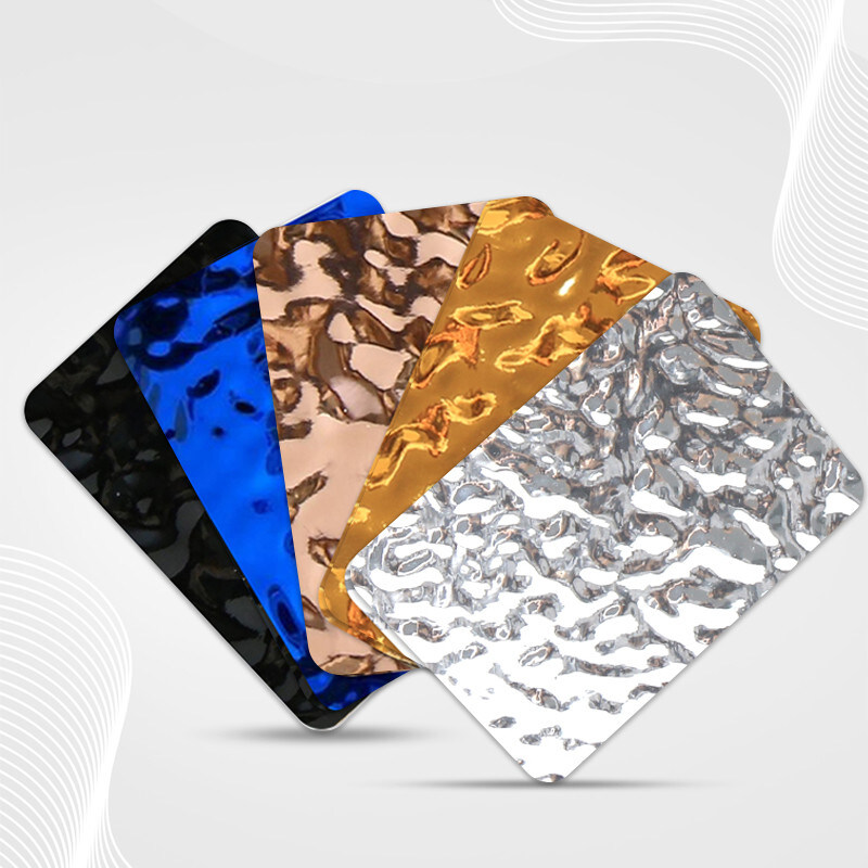 Luxury 3d Water Ripple Charcoal Board Factory Supply Carbon Crystal Plate Wall Panel