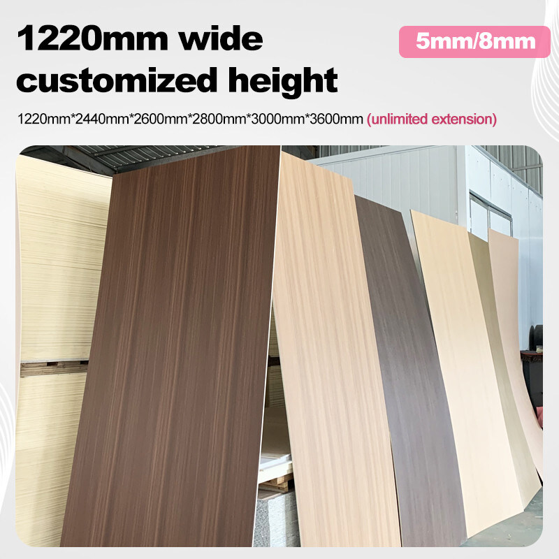 8mm PVC Wall Panel Decorative Fireproof Wood Veneer Bamboo Fiber Seamless Wall Board