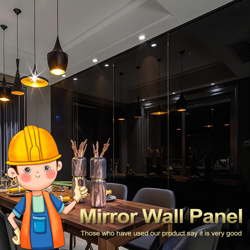 Environment Friendly Interior Bamboo Charcoal Mirror Wall Panels PVC Mirror Wood Veneer