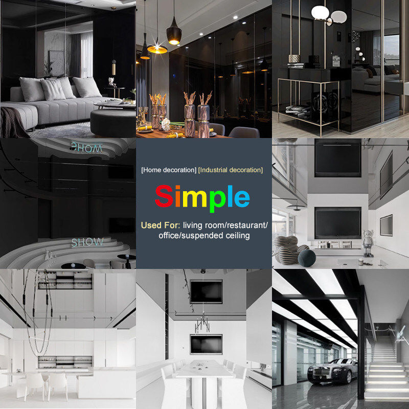 Environment Friendly Interior Bamboo Charcoal Mirror Wall Panels PVC Mirror Wood Veneer