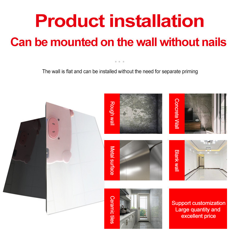 Interior Decorative 5mm Mirror Wood Wall Paneling PVC Wall Panel