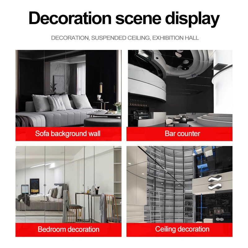 Interior Decorative 5mm Mirror Wood Wall Paneling PVC Wall Panel