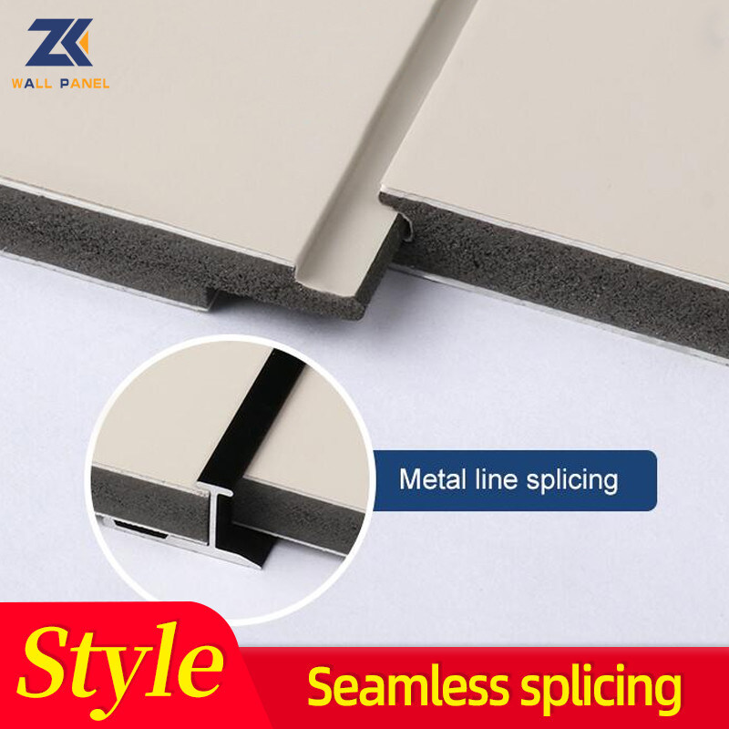 Marble Bamboo Charcoal Decorative Metal Wall Panels Interior Anti Scratch