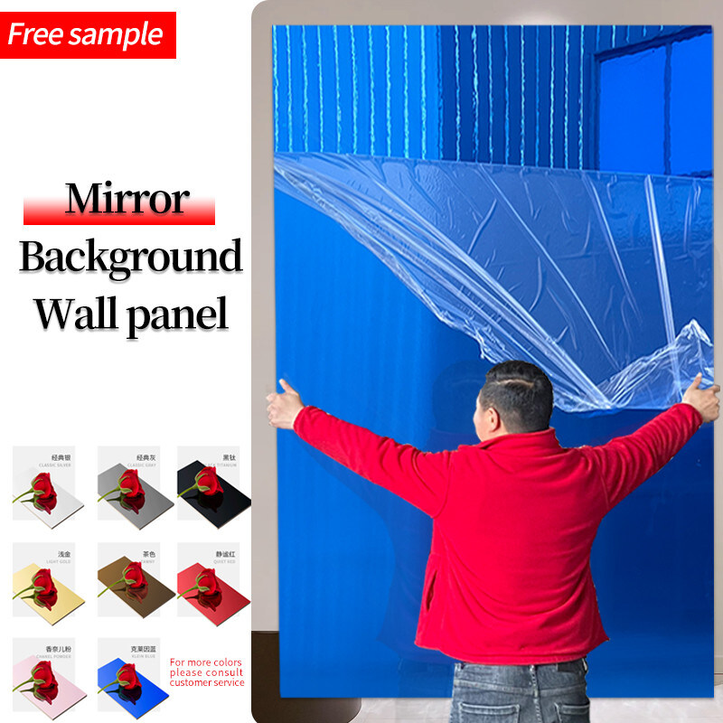 Interior Decorative Bamboo Wood Veneer Sheet Mirror Wall Panels 1220*2440mm