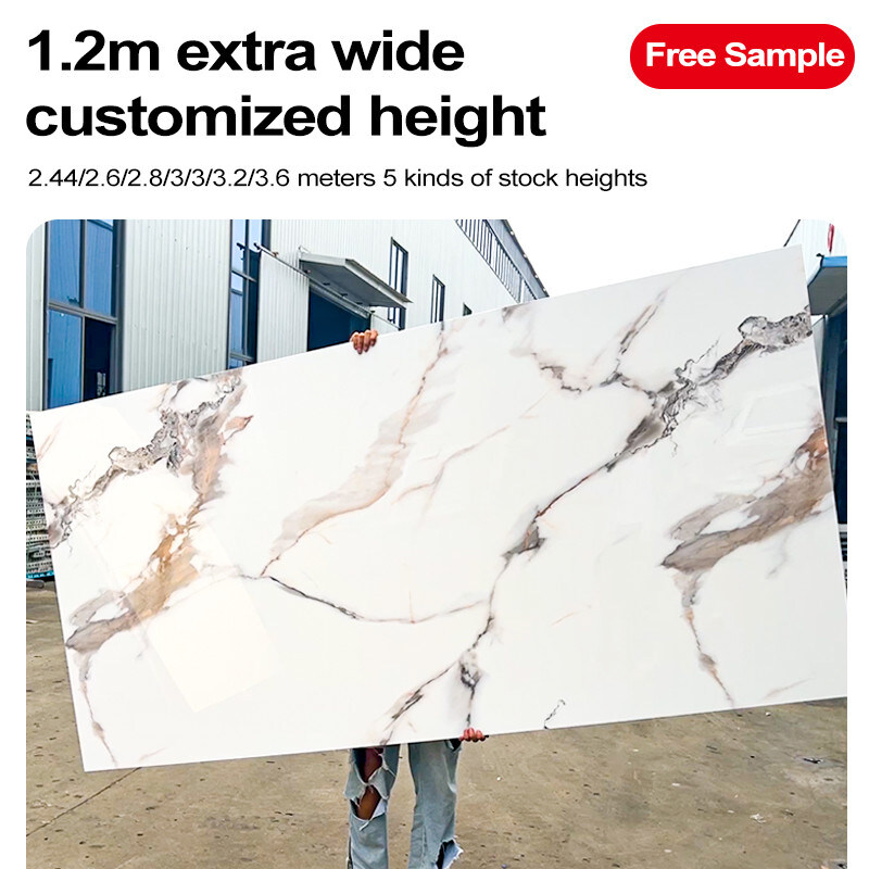 PET Marble Texture Decorative Wall Board Bamboo Charcoal Wood Veneer PVC Wall Panel