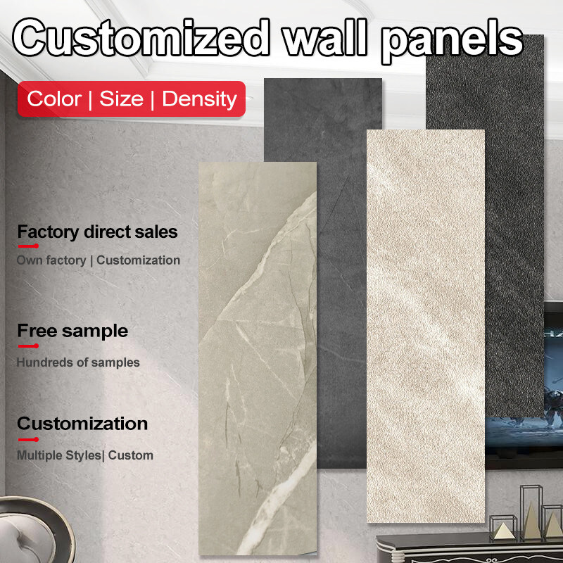 5mm / 8mm Interior Decorative PVC Marble Sheet Bamboo Charcoal Wall Board