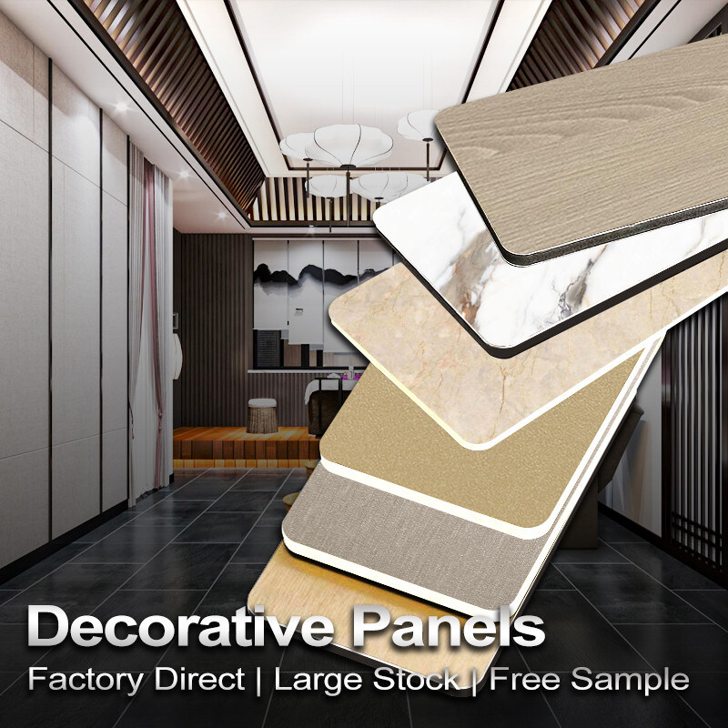 Modern 5MM Bamboo Carbon Fiber Metal Wall Panels For Interior Decoration