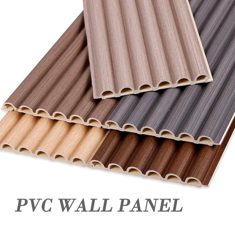 15mm Interior Decoration Wall Panel PVC Wood Plastic Arc Board
