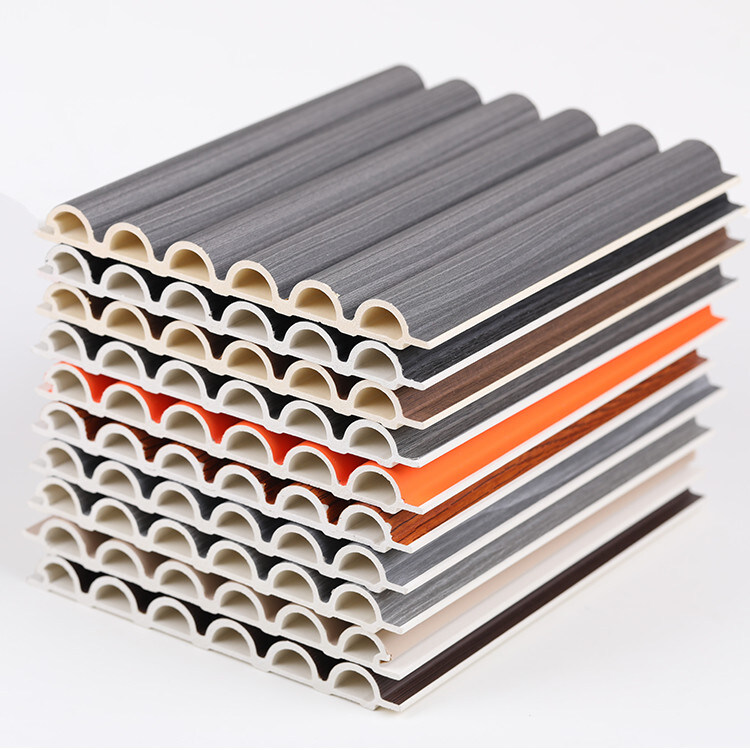 15mm Interior Decoration Wall Panel PVC Wood Plastic Arc Board