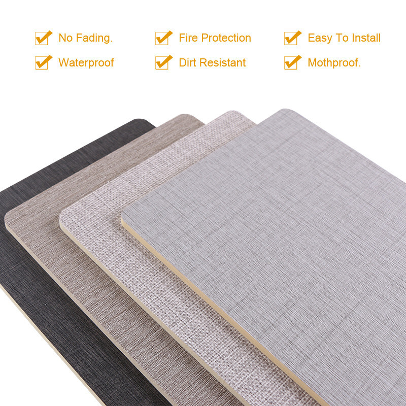 Fireproof Fabric Bamboo Charcoal Wood Veneer Interior Decoration Wall Panels Moisture Proof