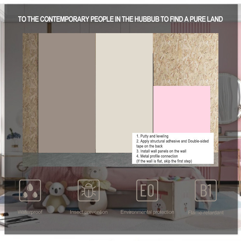 Interior Decorative Wall Paneling Wood Charcoal Bamboo Skin Feeling Wall Board