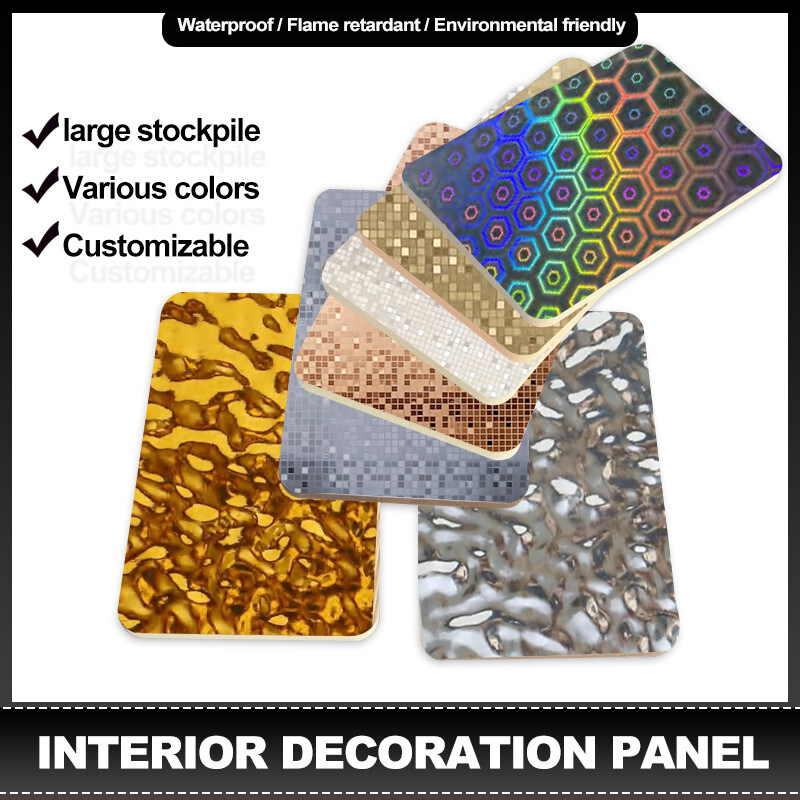 Pvc Board Laser&Mosaic Series Bamboo Charcoal Wood Veneer Interior Decor wall panel