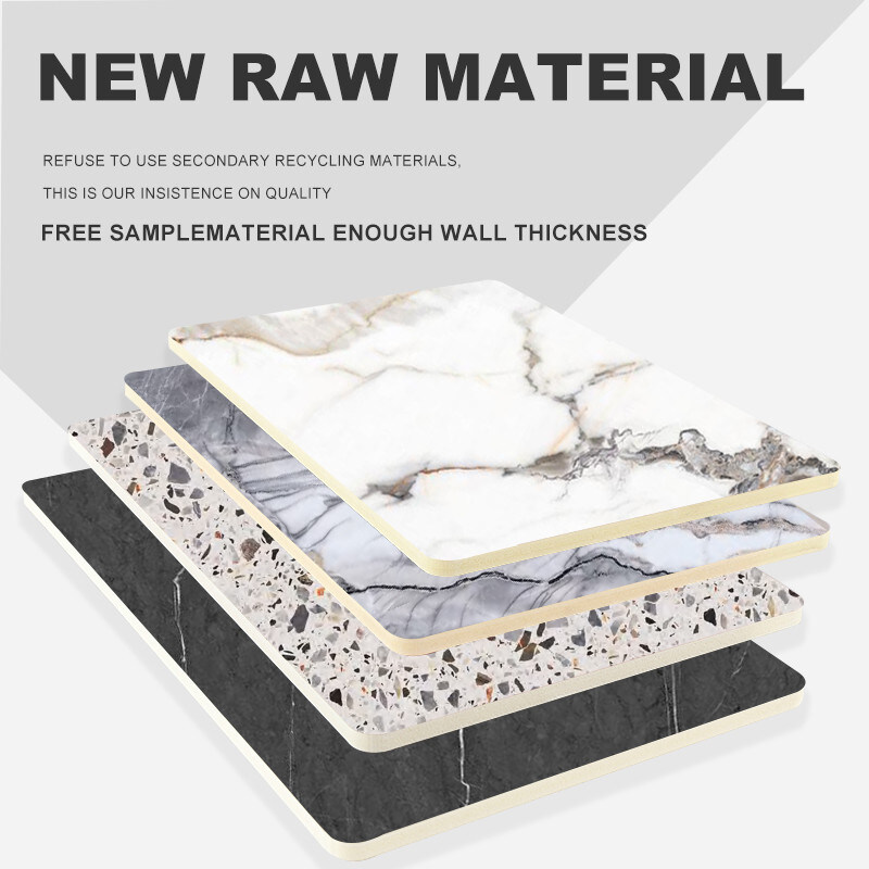 PET Marble Sheet Moisture Proof Bamboo Charcoal Wood Veneer Pvc Decorative Wall