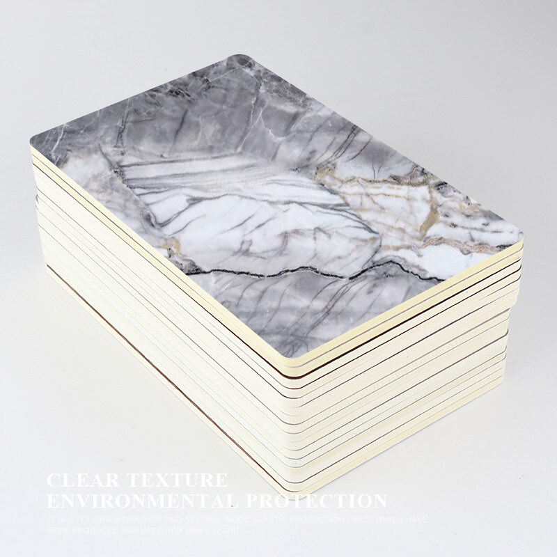 PET Marble Sheet Moisture Proof Bamboo Charcoal Wood Veneer Pvc Decorative Wall