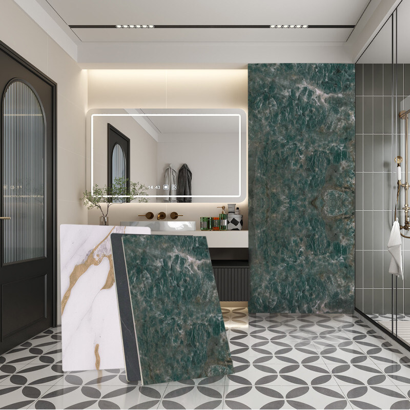 Customized Marble Sheet Bamboo Charcoal Wood Veneer For Interior Decoration Waterproof Pvc Board