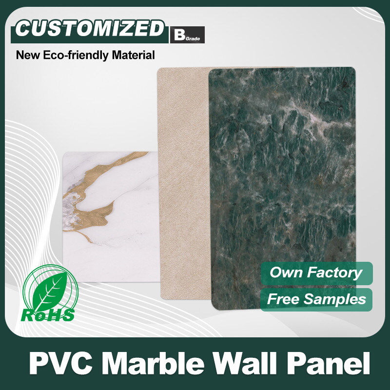 Customized Marble Sheet Bamboo Charcoal Wood Veneer For Interior Decoration Waterproof Pvc Board