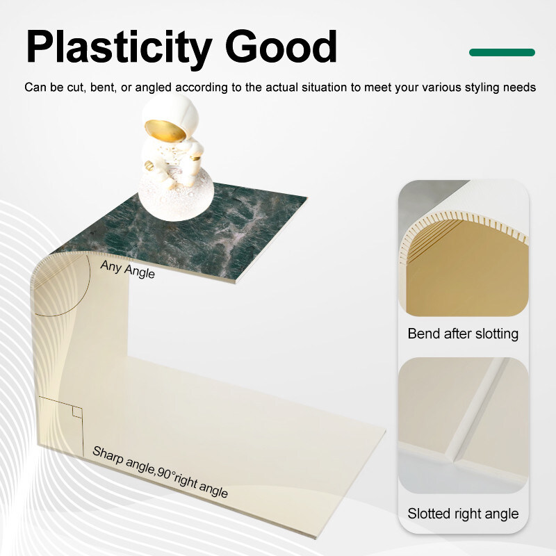 Customized Marble Sheet Bamboo Charcoal Wood Veneer For Interior Decoration Waterproof Pvc Board