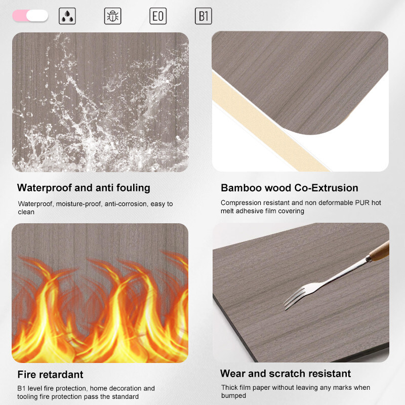 PUR Glue Bamboo Charcoal Wall Panel High Quality PVC Wall Panels Wall Interior Decor