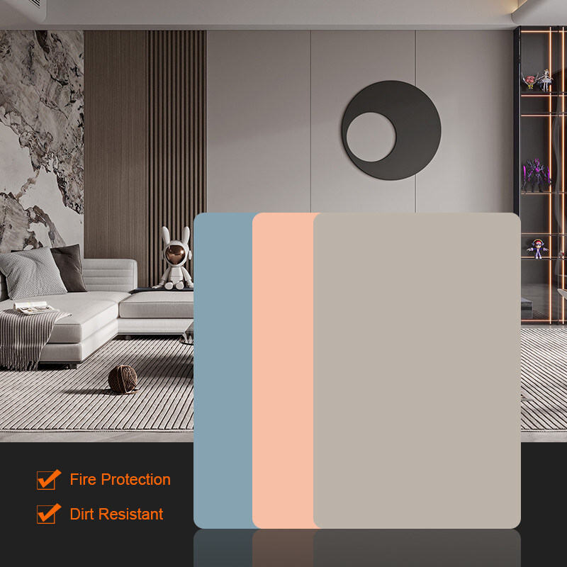 Bamboo Charcoal Wood Veneer PVC Wall Panels Ceiling Skin Feeling Panel Interior Decoration Wall Panel