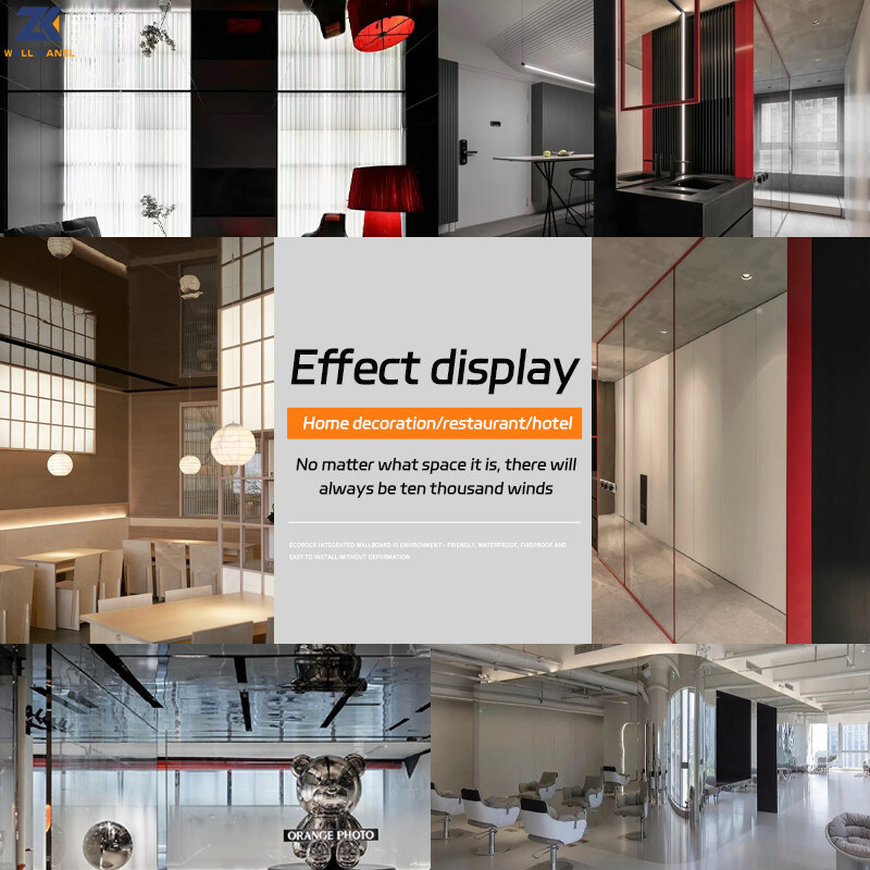 KTV Modern Light Luxury Mirror Wood Veneer Board Bamboo Charcoal PET Wall Panel