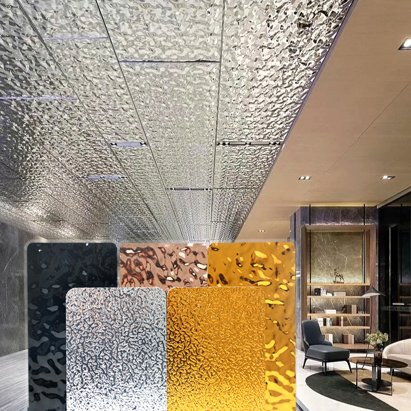 8mm Bamboo Wood Fibre Wood Panels Wall Decor Interior Paint-Free 3D Water Ripple Panels