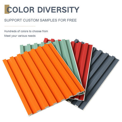 8.5mm WPC Fluted Wall Panel Waterproof Fireproof Custom Sizes