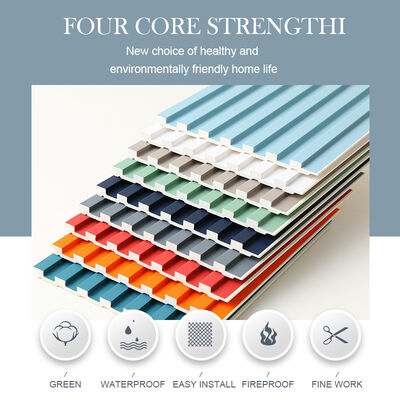 8.5mm WPC Fluted Wall Panel Waterproof Fireproof Custom Sizes