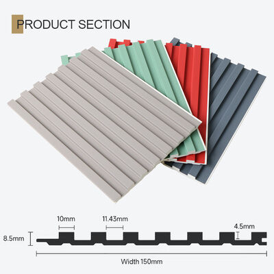 8.5mm WPC Fluted Wall Panel Waterproof Fireproof Custom Sizes
