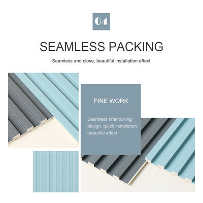 8.5mm WPC Fluted Wall Panel Waterproof Fireproof Custom Sizes