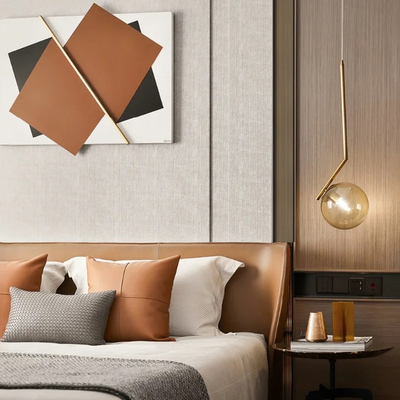PVC Bamboo Charcoal Wall Board Fabric Wall Panel 1220*2440*5mm