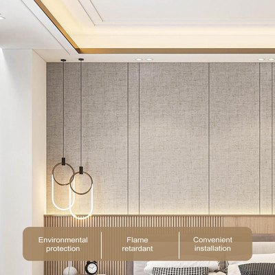 5 / 8mm Fabric Textured Decorative Panels Bamboo Charcoal Wood Veneer Board