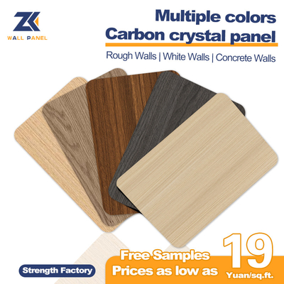 2.44m Bamboo Charcoal Wall Board Modern Light Luxury PVC Carbon Crystal  Wallboard