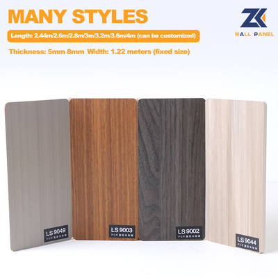 2.44m Bamboo Charcoal Wall Board Modern Light Luxury PVC Carbon Crystal  Wallboard