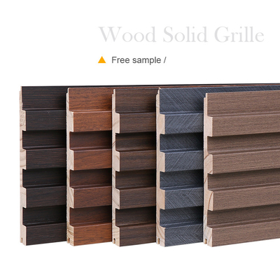 Solid Wood Grille Grooved WPC Fluted Panel Exterior OEM ODM